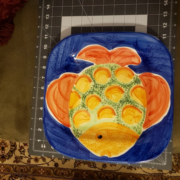 Bella Ceramics Vibrant Square Fish Platter - Picture 2 of 5